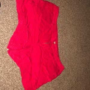 Red shorts